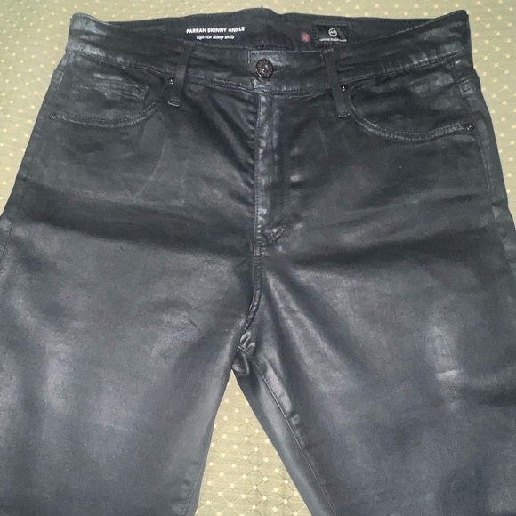 ADRIANO GOLDSCHMIED AG Women's Farrah Black Coated Denim Skinny Jean Size 30R - Picture 8 of 16